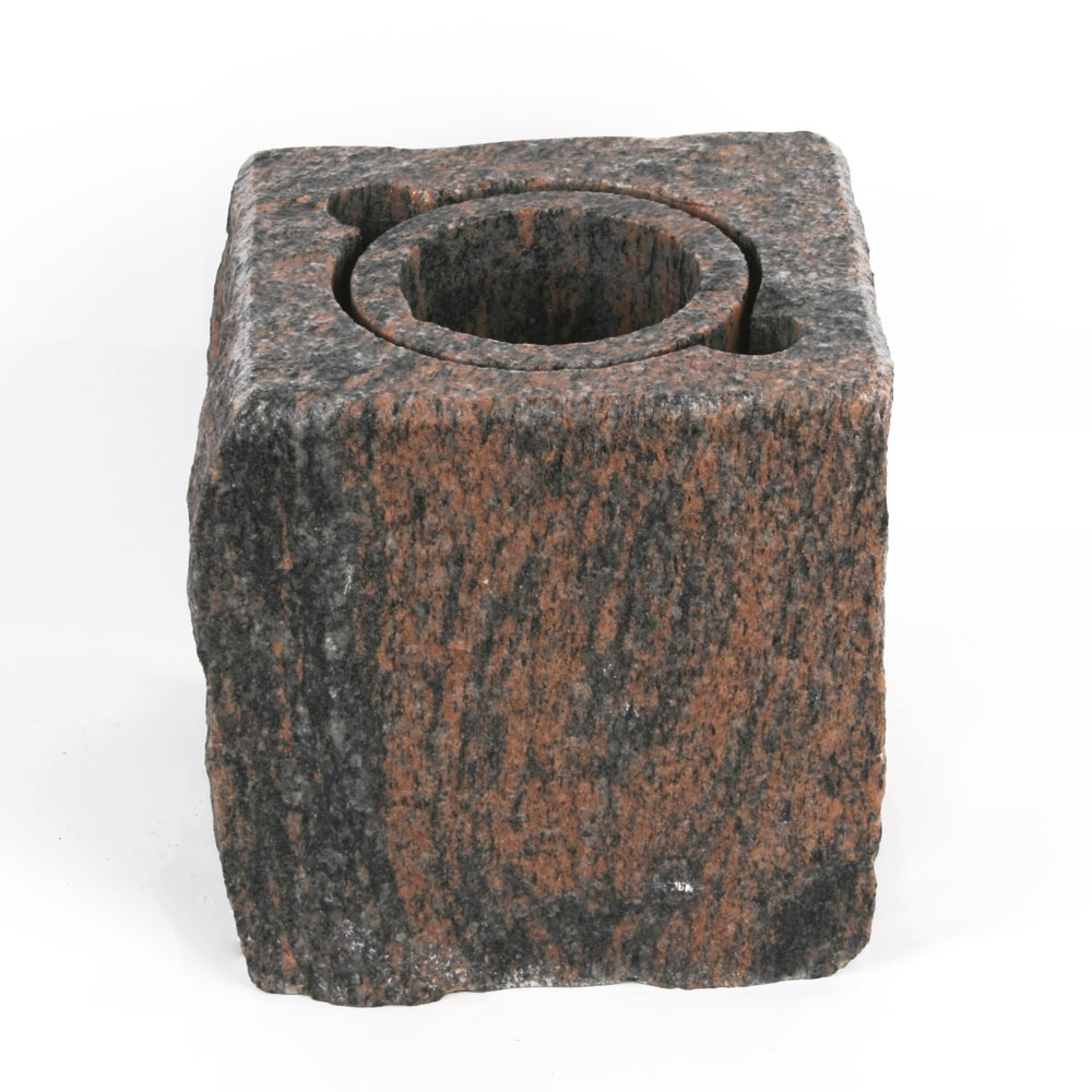 Firkantet granitvase - stor (15 x 15 cm) Halmstad