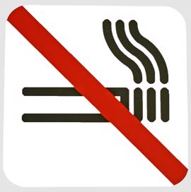 Selvklæbende skilt Rygning forbudt